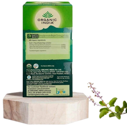 Organic India Tulsi Original / Тулси Ориджинал Напиток на Основе Листьев Священного Базилика 25 Чайные пакетики фото 3