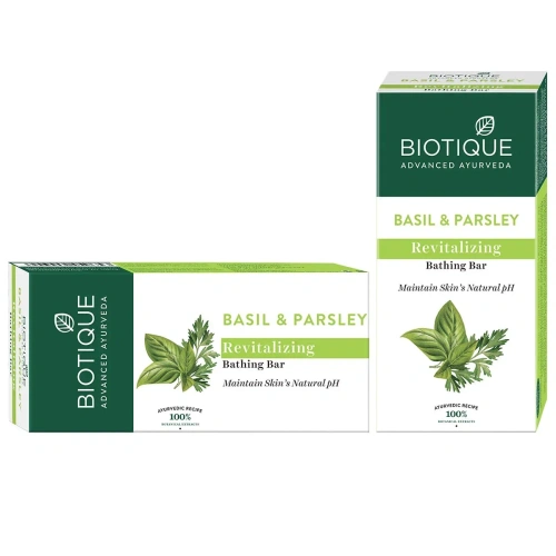 Biotique Basil & Parsley Soap / Биотик Базилик и Петрушка Мыло 150 г фото 3