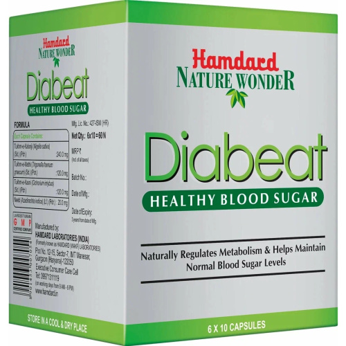 Hamdard Natural Wonder Diabeat Capsule 60 Tab / Капсулы Диабеат фото 3