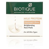Biotique Milk Protein Instant Glow Face Pack/Биотик Молочным Протеин Маска Для Лица