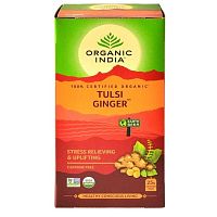 Organic India Tulsi Ginger/Тулси Напиток на Основе Листьев Священного Базилика c Имбирём