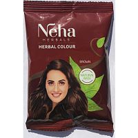 Neha Herbals Hair Colour Brown/Краска для Волос Коричневый (20г*10 пакетик)