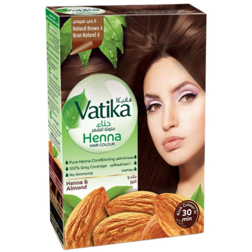 Dabur Vatika Naturals Henna Hair Colours-Brown/ Краска для Волос на Основе Натуральной Хны (Коричневый)