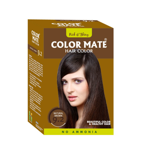 Color Mate Краска для волос, Цвет натуральный Коричневый Тон 9.2, Без Аммиака