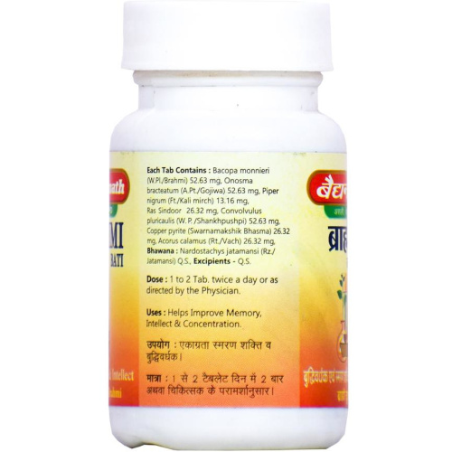 Baidyanath Ayurveda Brahmi Vati / Байдианат Брами Вати фото 3