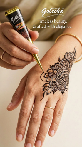 Golecha Хна в конусе (1 конус в упаковке), черный цвет фото 3