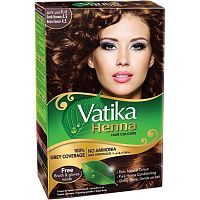 Dabur Vatika Naturals Henna Hair Colours- Dark Brown/ Краска для Волос на Основе Натуральной Хны (Темно-Коричневый)