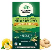 Organic India Tulsi Lemon Ginger/ Напиток на Основе Листьев Священным Базиликои с Имбирём и Лимоном.