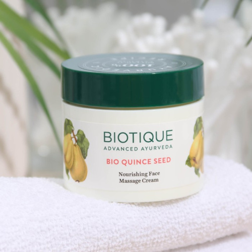 Biotique Quince Seed Anti Ageing Face Massage Cream/Биотик Семенами Айвы Антивозрастной Массажный Крем. фото 3