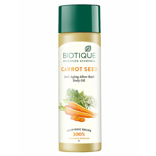 Biotique Carrot Seed Anti-Ageing After-Bath Body Oil/Биотик Морковное Омолаживающее Масло После Душа