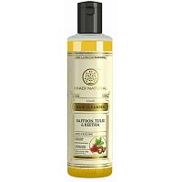 Khadi Natural Шампунь с Шафраном, Тулси и экстрактом Плодов Мыльного Дерева