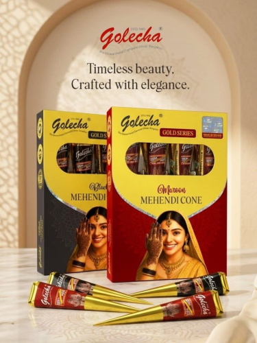 Golecha Хна в конусе (4 конуса в упаковке), коричневый цвет фото 5