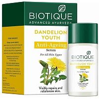 Biotique Dandelion Anti- Ageing Serum /Биотик Одуванчика Антивозрастная Сыворотка Для Лица