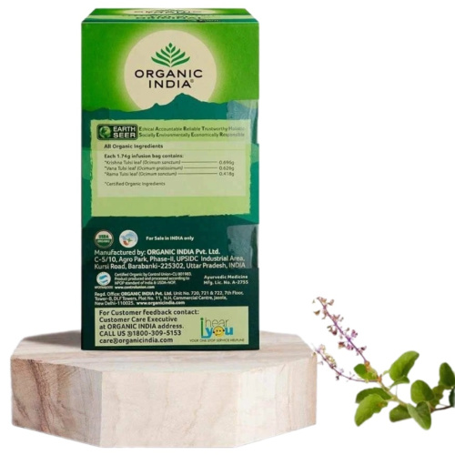 Organic India Tulsi Lemon Ginger/ Напиток на Основе Листьев Священным Базиликои с Имбирём и Лимоном. фото 3