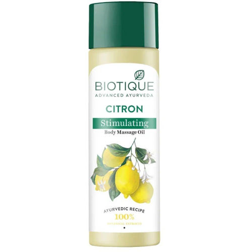 Biotique Citron Stimulating Body Massage Oil / Биотик Цитрон Стимулирующее Массажное Масло 200 мл