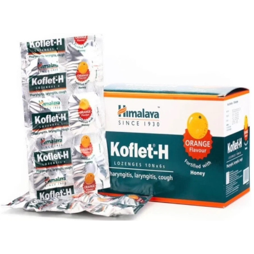 Himalaya Koflet-H Orange 6X10tab / Хималая Кофлет-Х Леденцы со Вкусом апельсинь 6X фото 2