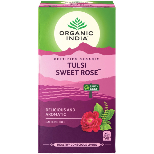Organic India Tulsi Sweet Rose Tea /Органик Индия чай из сладкой розы и Тулси фото 4
