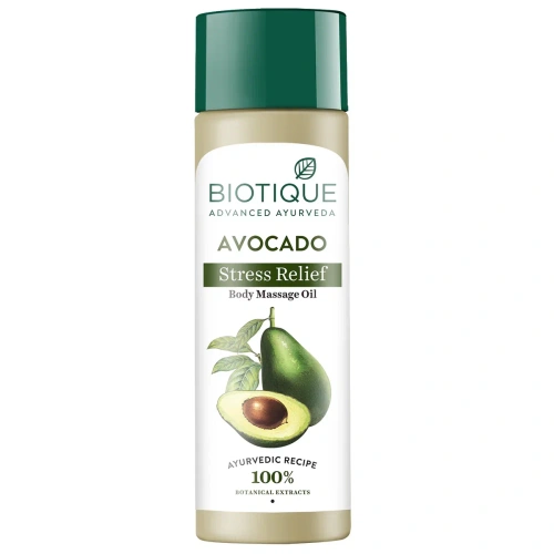 Biotique Avocado Stress Relief Body Massage Oil / Биотик расслабляющее Масло С Авокадо 200 мл