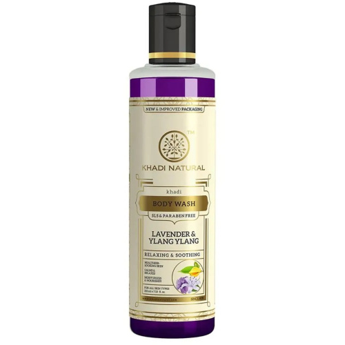 Khadi Natural Гель для душа с экстрактом лаванды и иланг-иланга (без парабенов и СЛС)