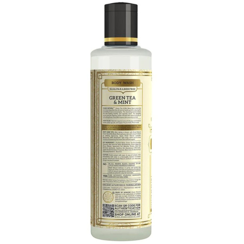 Khadi Natural Гель для душа с мятой и зеленым чаем (без парабенов и СЛС) фото 3