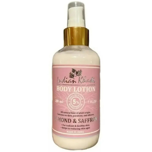 Khadi Natural Увлажняющее Лосьон Миндаль и Шафран без СЛС 210 мл