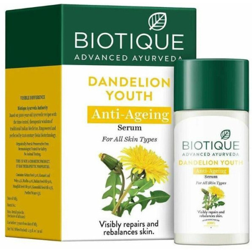 Biotique Dandelion Anti-Ageing Serum / Биотик Одуванчика Антивозрастная Сыворотка Для Лица 40 мл фото 3
