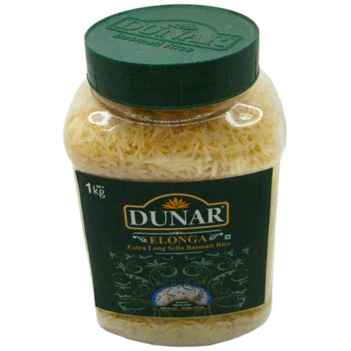 Dunar Elonga Sella Basmati Rice pot / Рис Басмати Элонга Селла банка 1 кг фото 4