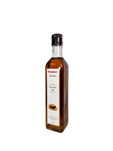 Pitambari Sesame Oil Dark 500ml / Кунжутное масло 500 мл фото 3