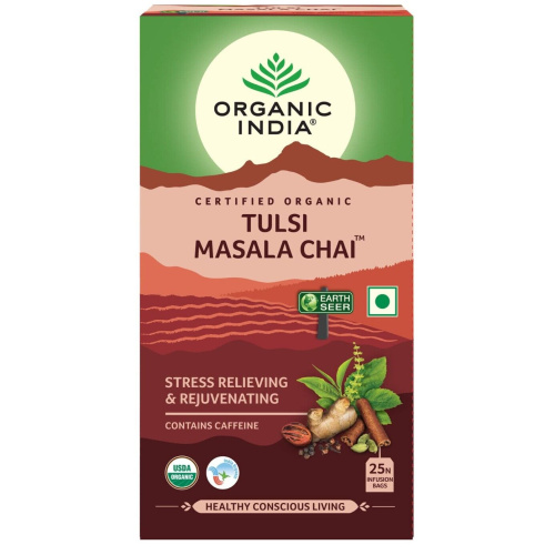 Organic India Tulsi Masala Chai / Масала Чай со Священным Базиликом 25 Чайные пакетики фото 2