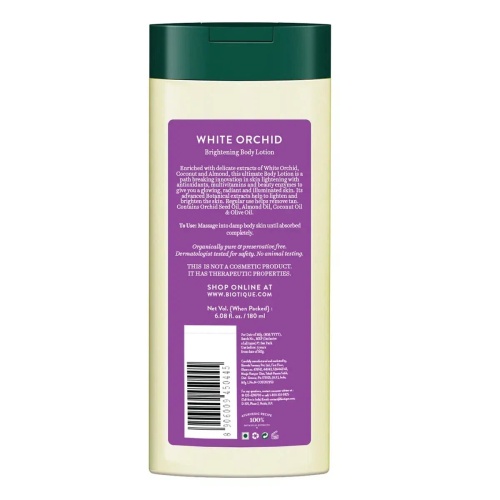 Biotque White Orchid Skin Whitening Body Lotion / Биотик Белая орхидея - сияющий лосьон для тела
