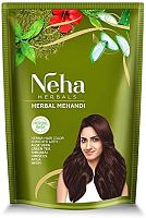Neha Herbals Hair Mehandi 140g / Краска для Волос Темно-Каштановый