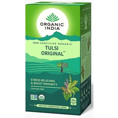 Organic India Tulsi Original / Тулси Ориджинал Напиток на Основе Листьев Священного Базилика 25 Чайные пакетики фото 2