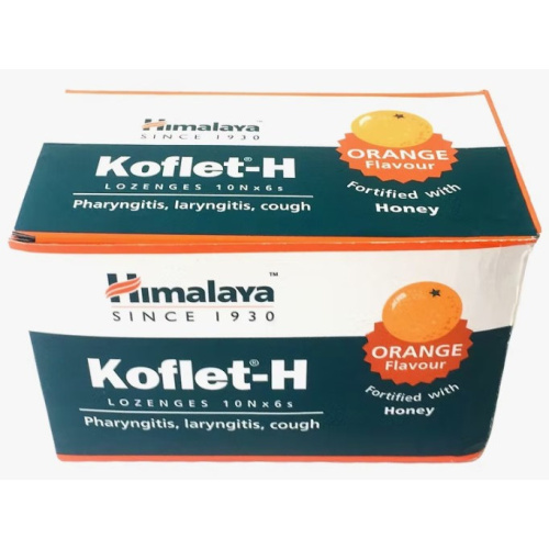 Himalaya Koflet-H Orange 6X10tab / Хималая Кофлет-Х Леденцы со Вкусом апельсинь 6X фото 3