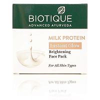 Biotique Milk Protein Instant Glow Face Pack/Биотик Молочным Протеин Маска Для Лица