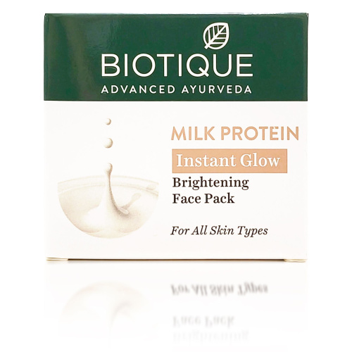 Biotique Milk Protein Instant Glow Face Pack/Биотик Молочным Протеин Маска Для Лица