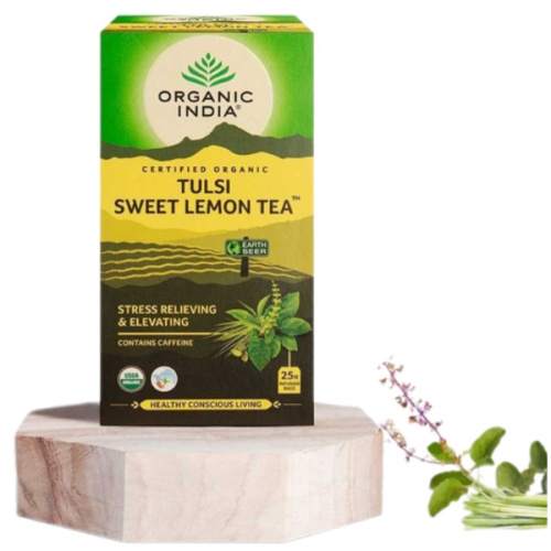Organic India Tulsi Sweet Lemon Tea/Органик Индия чай из Тулси и лимоном фото 3