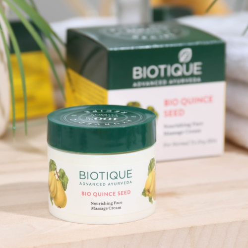 Biotique Quince Seed Anti Ageing Face Massage Cream/Биотик Семенами Айвы Антивозрастной Массажный Крем. фото 6